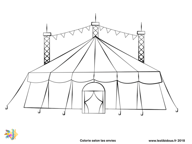 Coloriage sur le thème du cirque