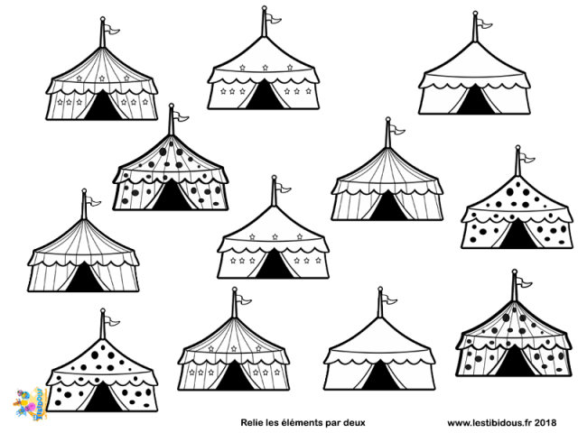 Coloriage sur le thème du cirque