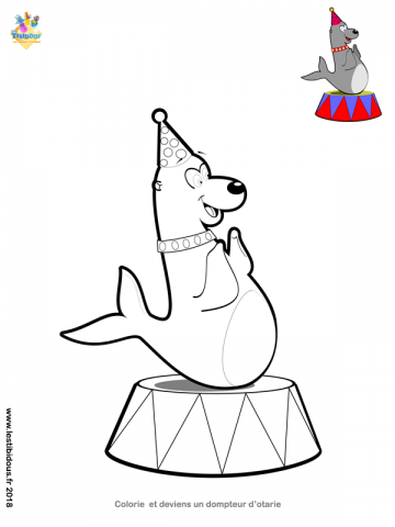 Coloriage sur le thème du cirque