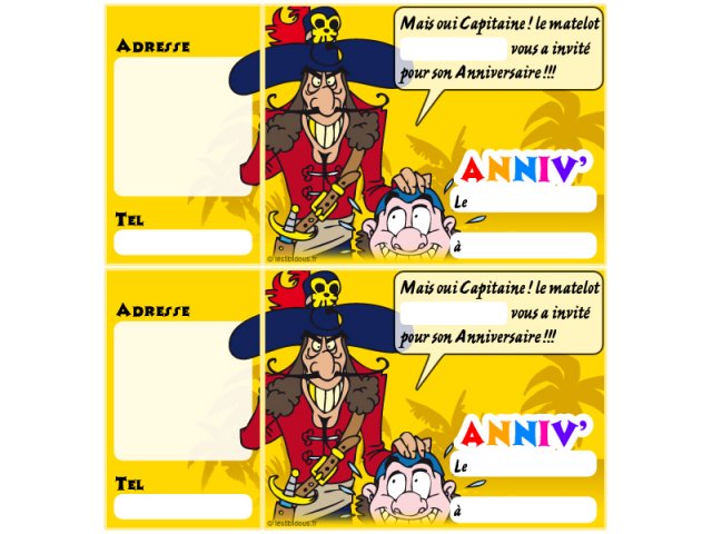 Anniversaire pirate