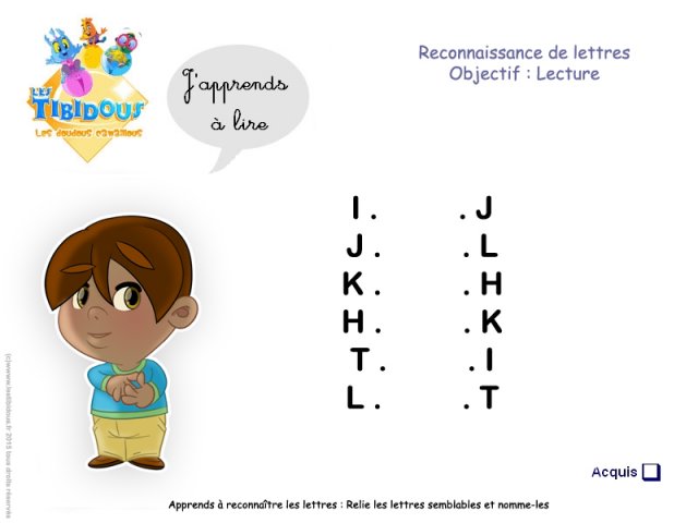 Reconnaissance Lettres 1