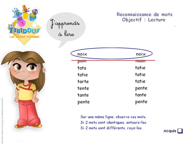 Reconnaissance de mots