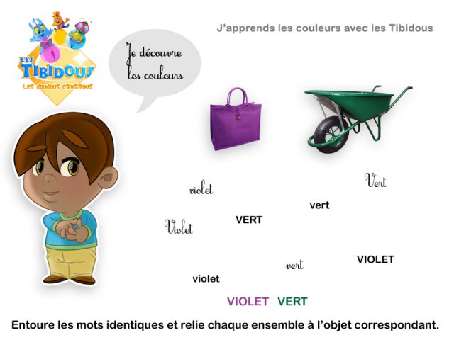 Reconnaître le nom des couleurs