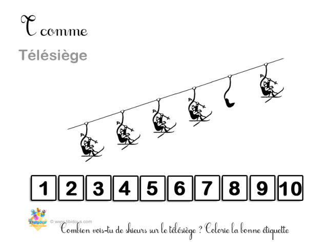 Coloriage hiver Abécédaire T