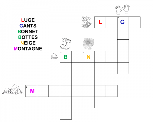 Coloriage de l'hiver - Abécédaire H