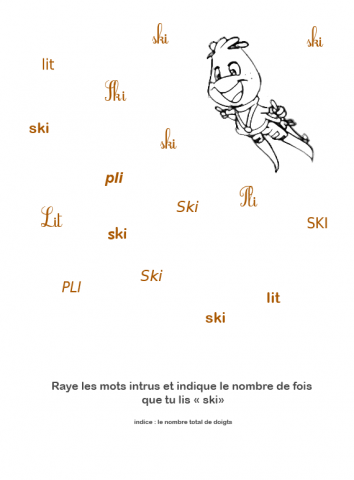 Coloriage hiver Abécédaire s