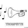 Coloriage - Musique Trompette