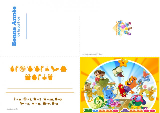 Carte bonne année Nouvel an